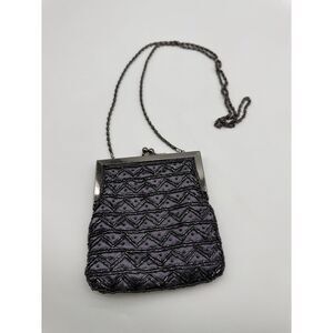 Vintage Black Fully  Evening / Cocktail Bag